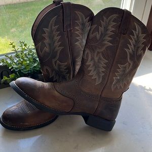 Cowgirl Boots, Women Size 8.5, Brown/Pink, Ariat